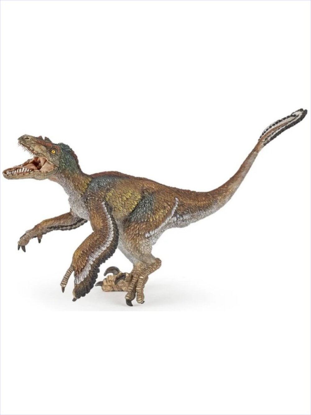 Papo Feathered Velociraptor Dinosaur (55055) Animal Figurine New w/Tag Age 3+